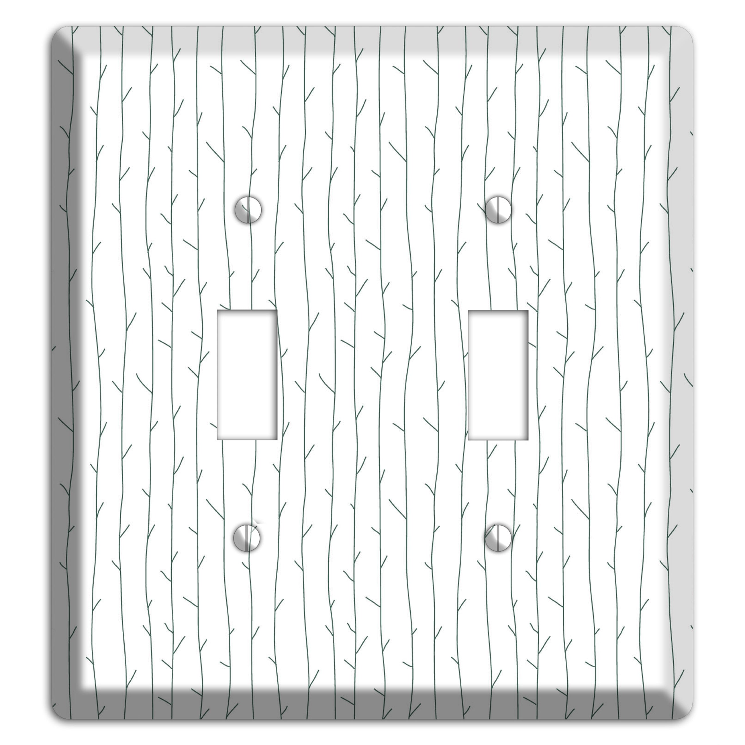 Leaves Style D 2 Toggle Wallplate