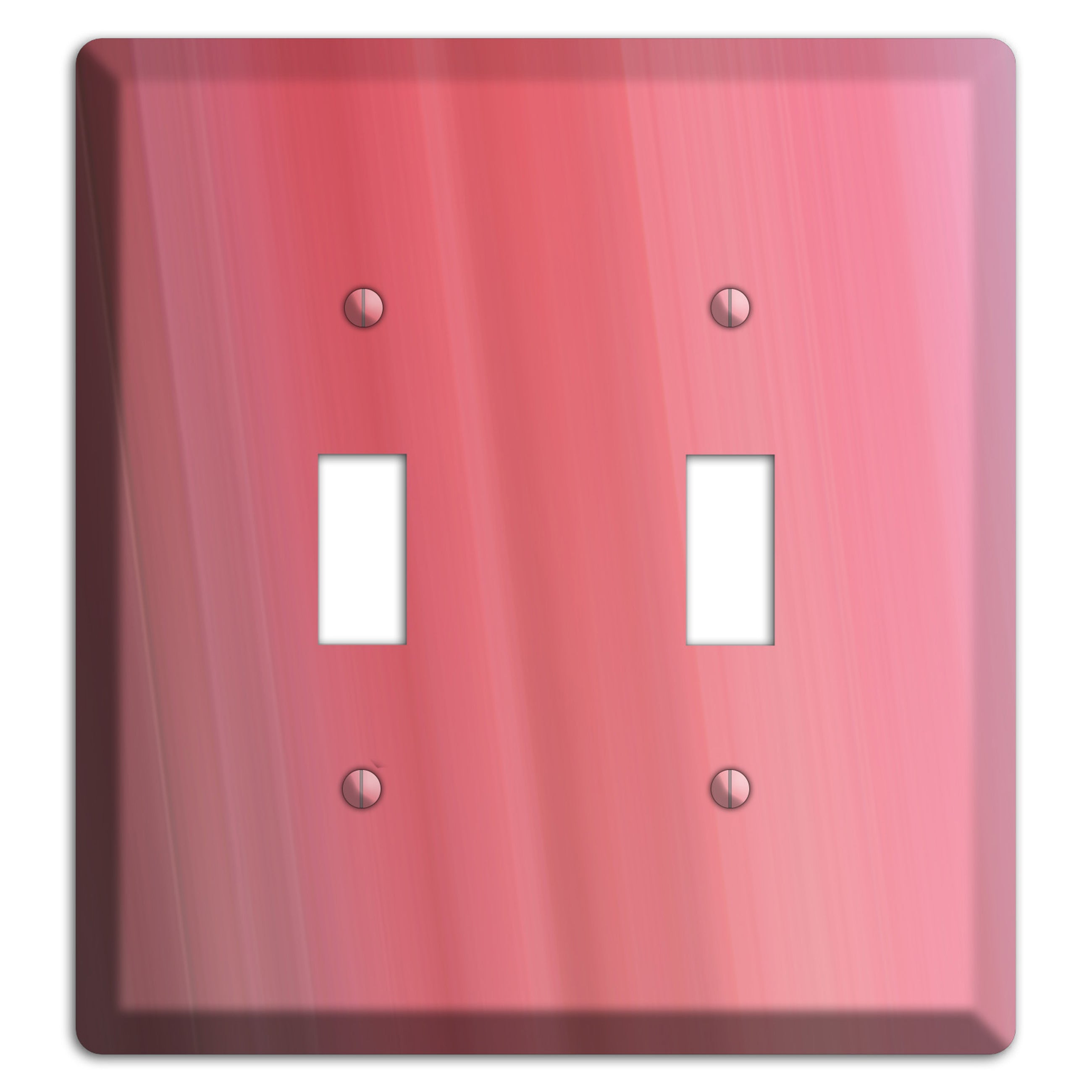 Coral Pink Ray of Light 2 Toggle Wallplate