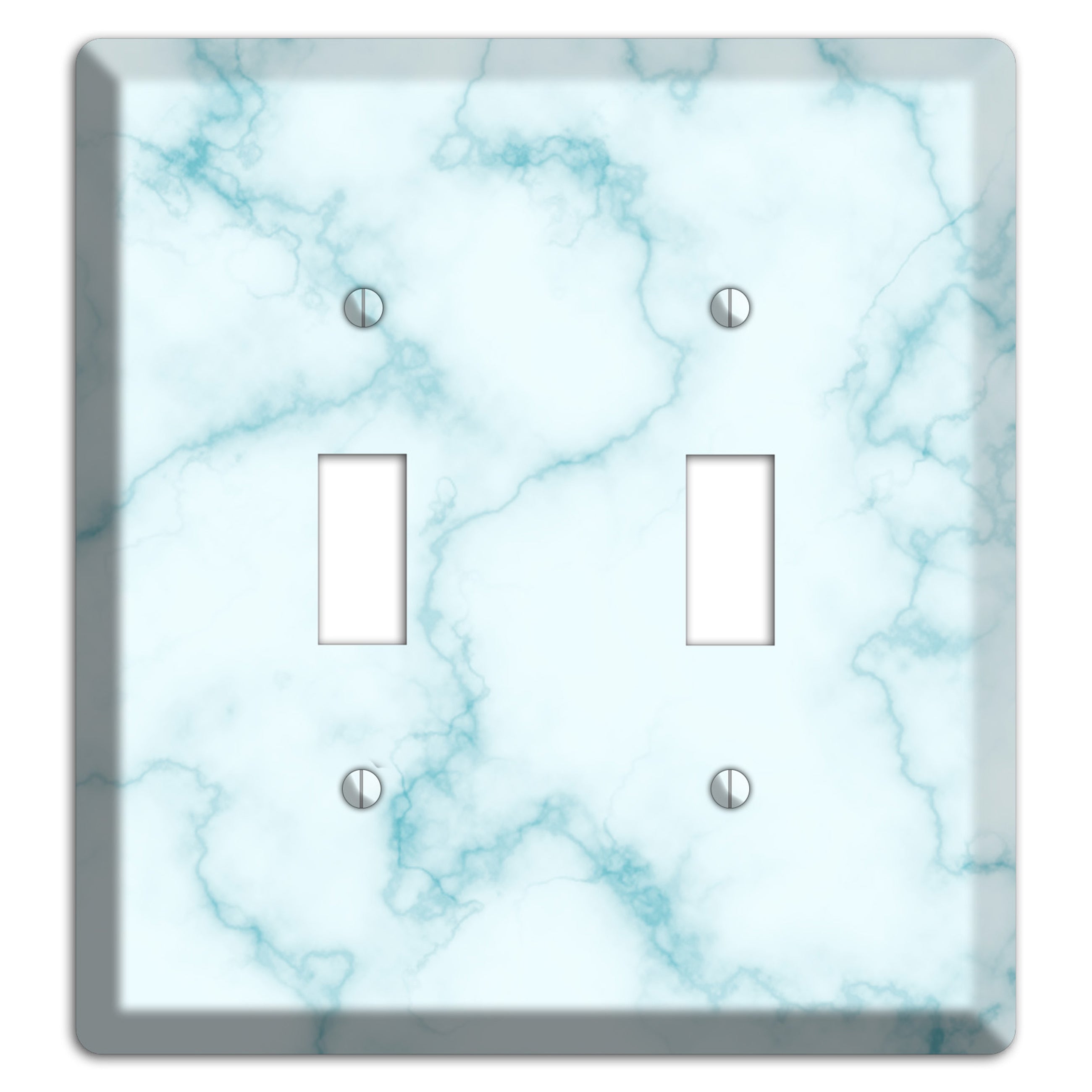 Blue Stained Marble 2 Toggle Wallplate