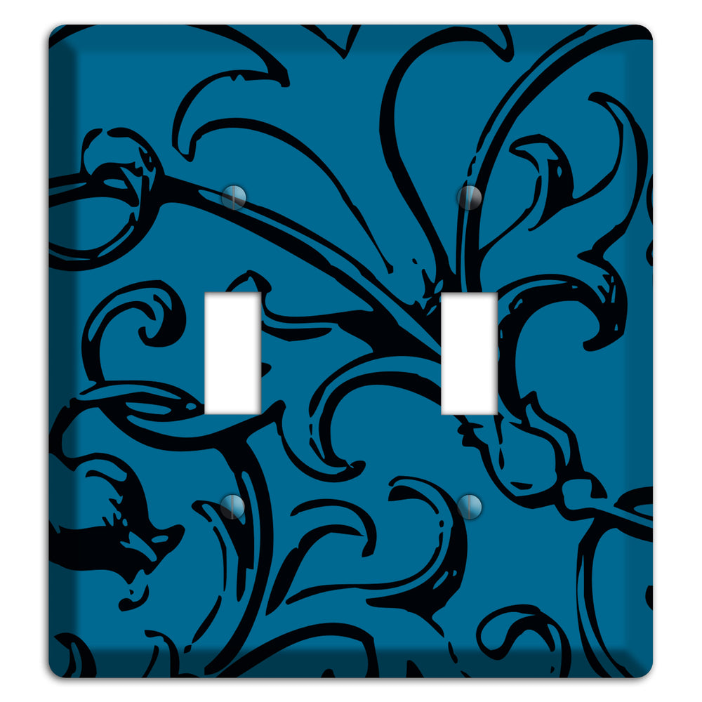 Victorian Blue 2 Toggle Wallplate
