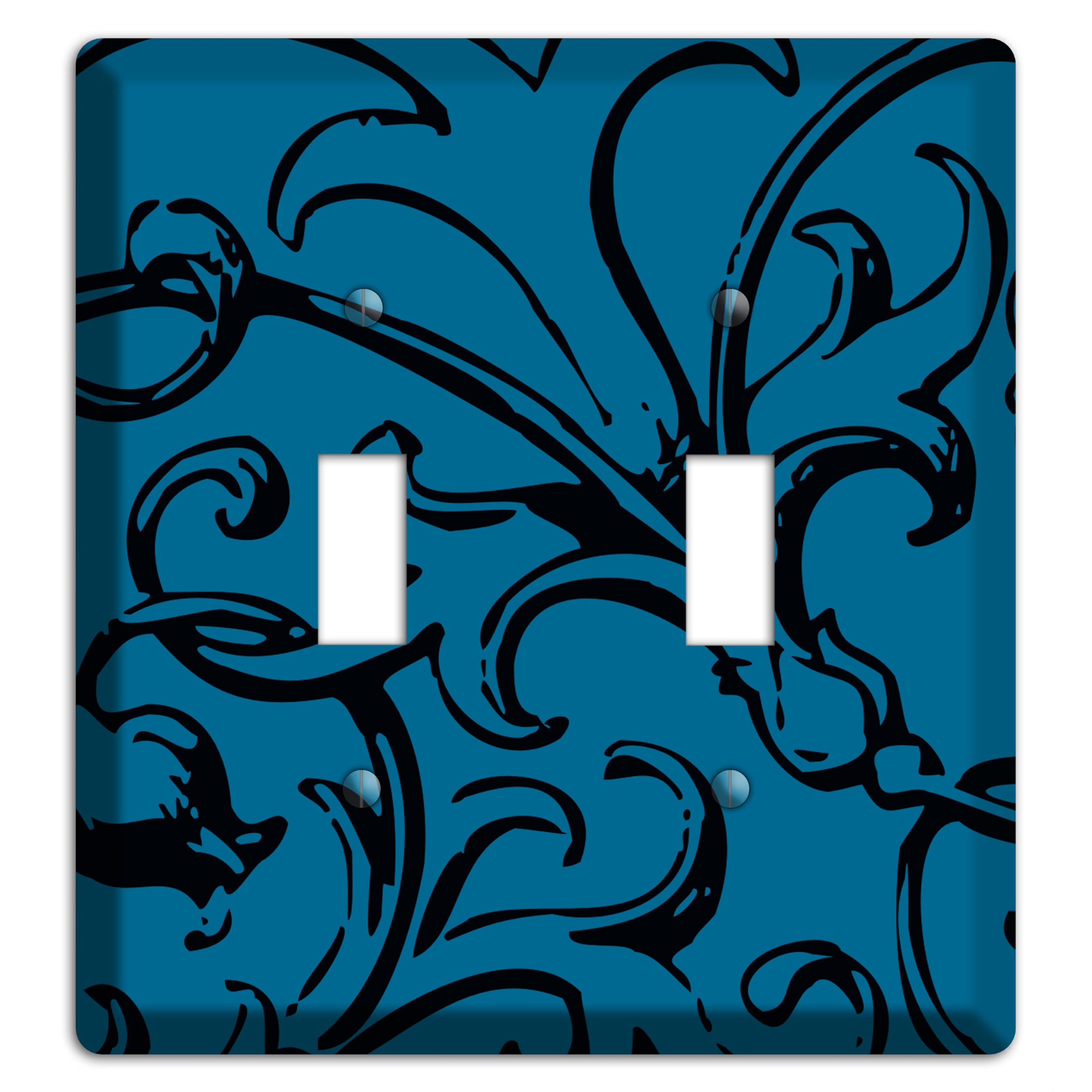 Victorian Blue 2 Toggle Wallplate