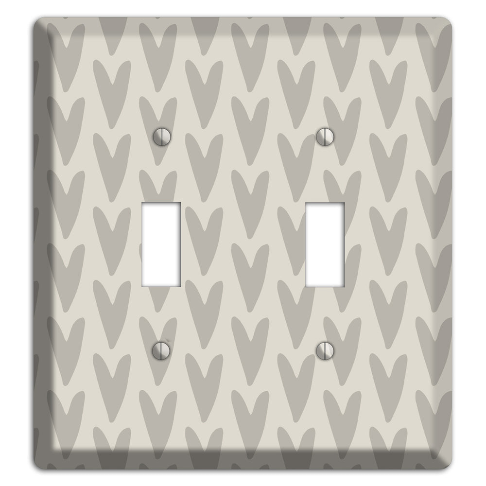 Simple Scandanavian Style I 2 Toggle Wallplate