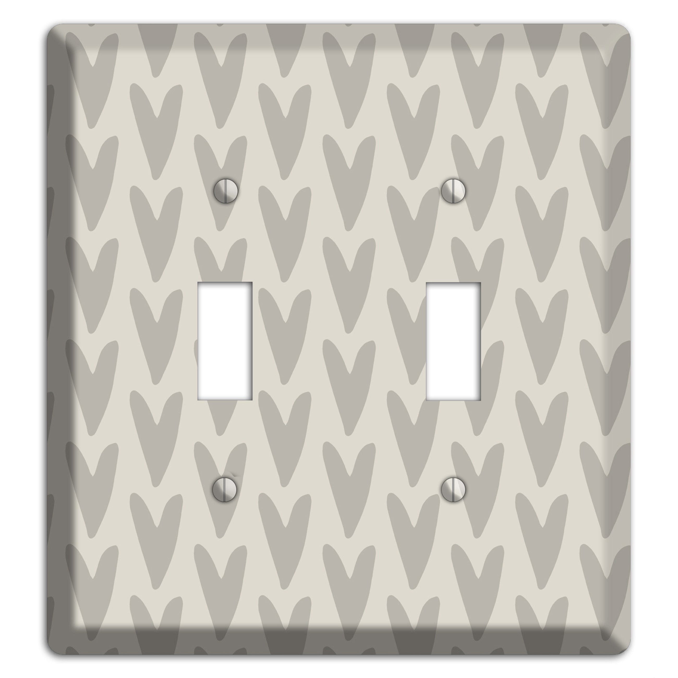 Simple Scandanavian Style I 2 Toggle Wallplate