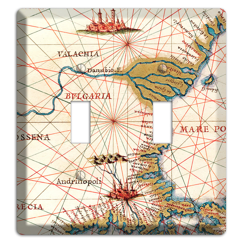 Map of Bulgaria 2 Toggle Wallplate
