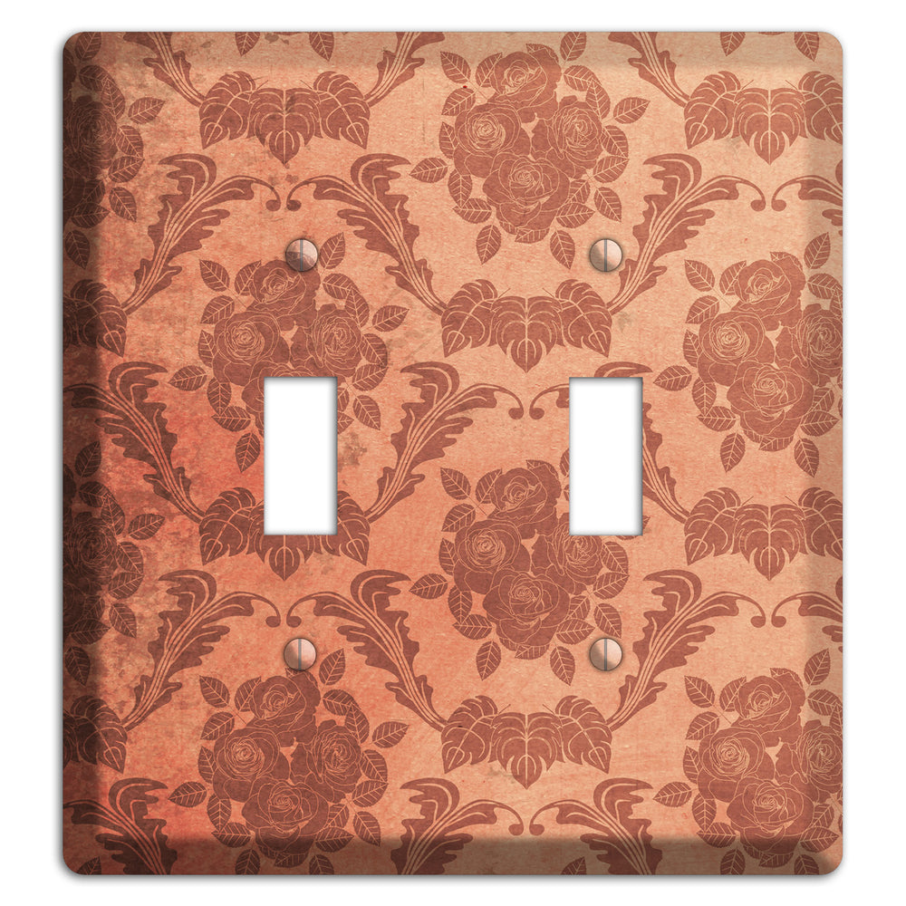 Contessa Vintage Rose Damask 2 Toggle Wallplate