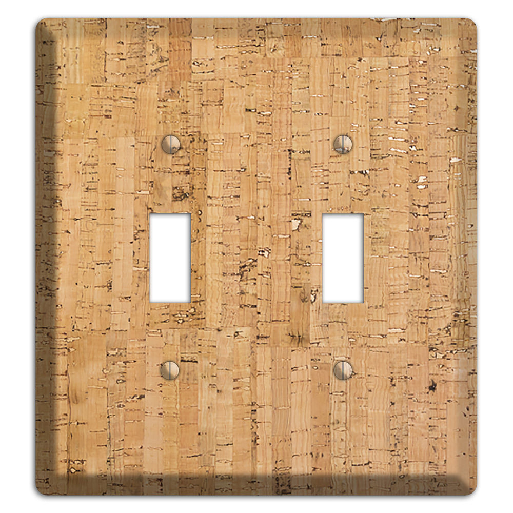 Natural Cork 2 Toggle Wallplate