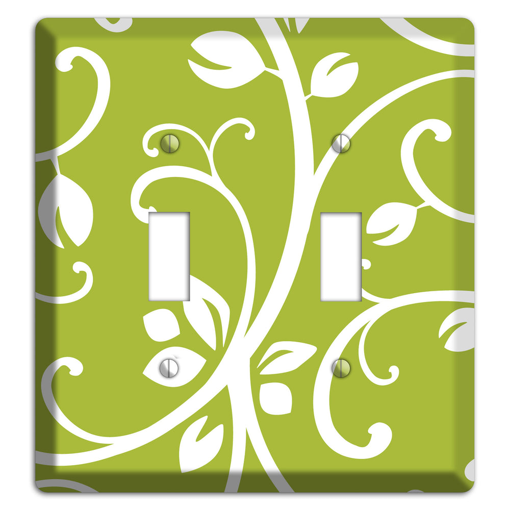 Green Bud Sprig 2 Toggle Wallplate