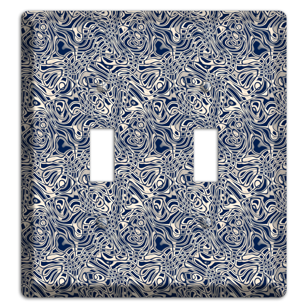 Blue Psychedelic Swirl 2 Toggle Wallplate