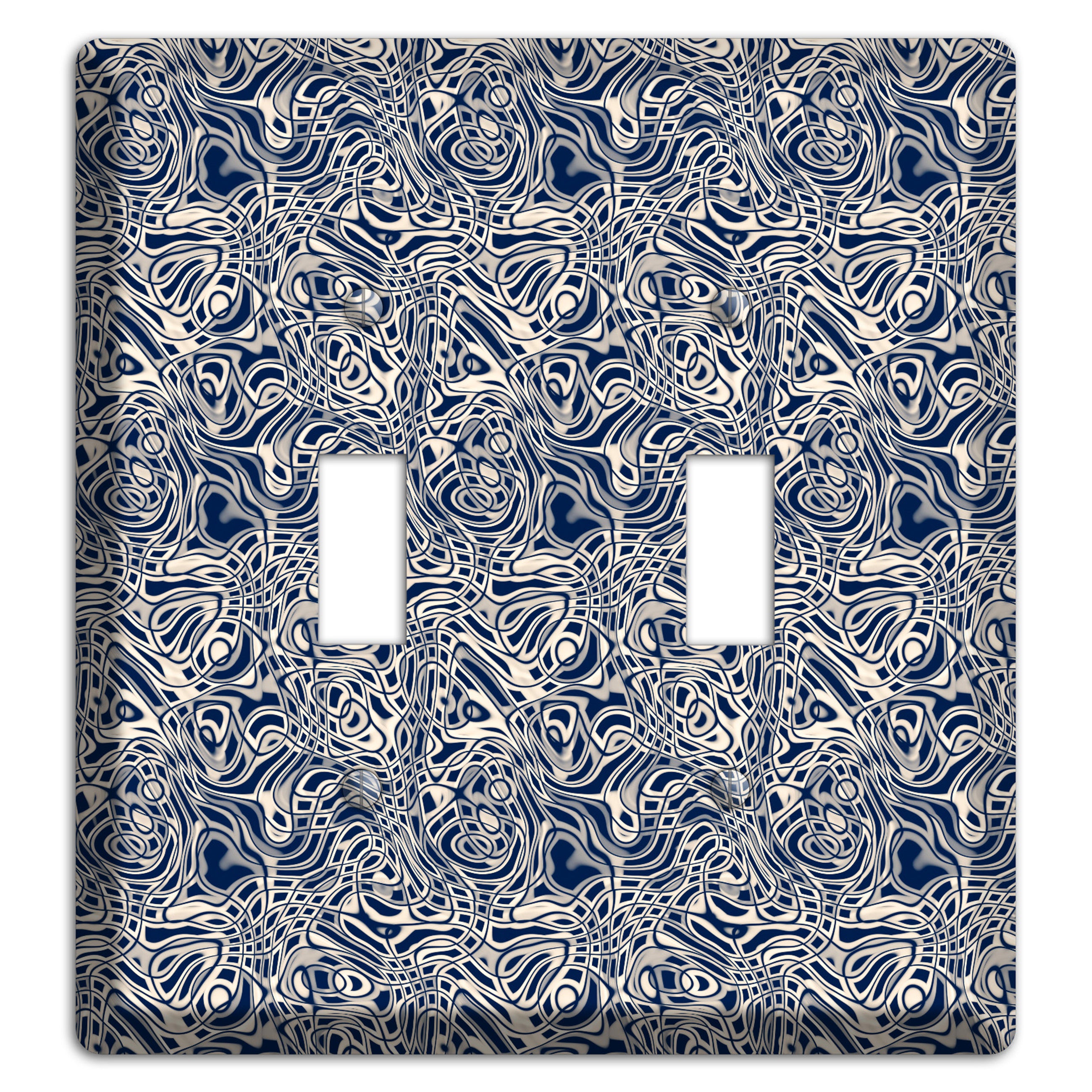 Blue Psychedelic Swirl 2 Toggle Wallplate