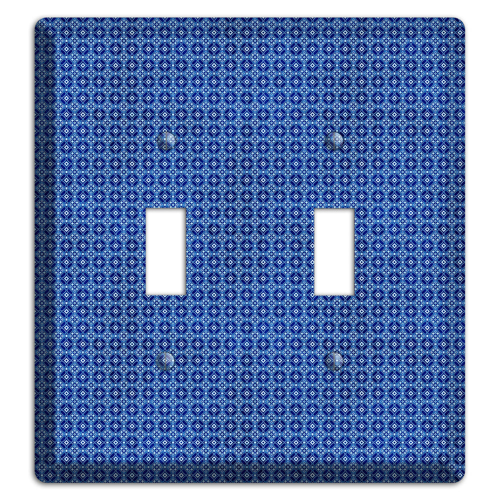 Multi Blue Arabesque 2 Toggle Wallplate