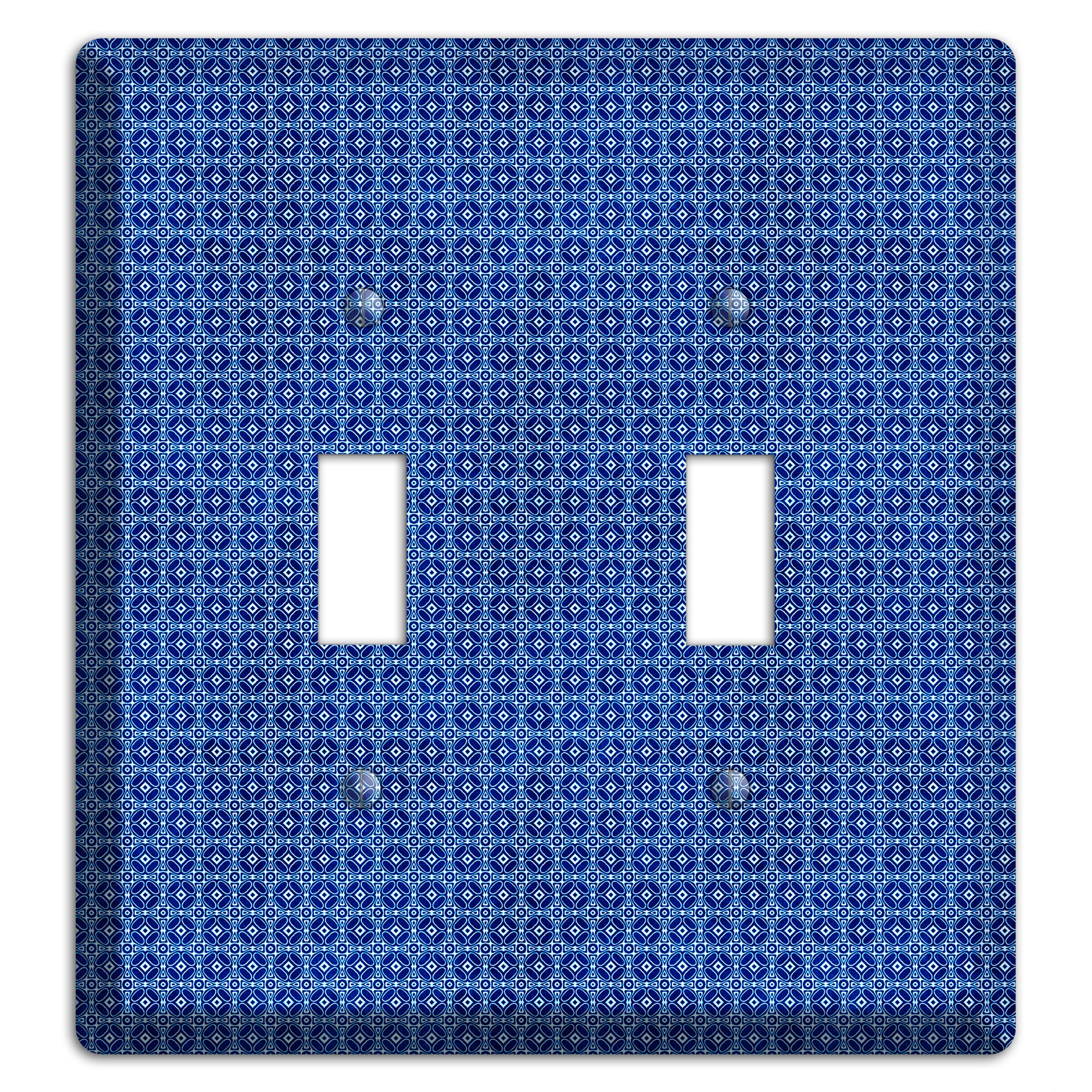 Multi Blue Arabesque 2 Toggle Wallplate