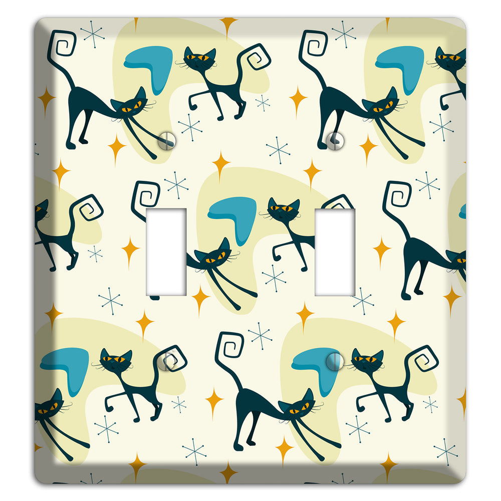 Black Cats 2 Toggle Wallplate