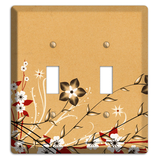Delicate Red Flowers 2 2 Toggle Wallplate