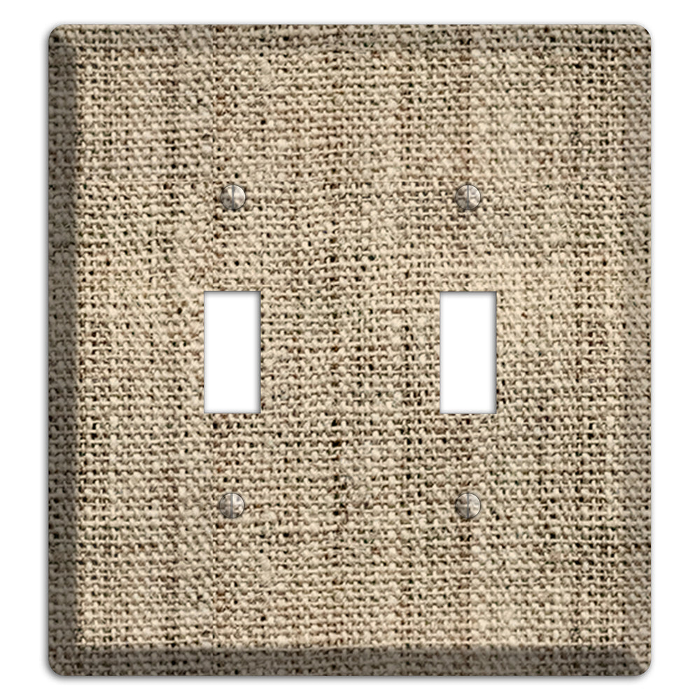 Hillary Burlap 2 Toggle Wallplate