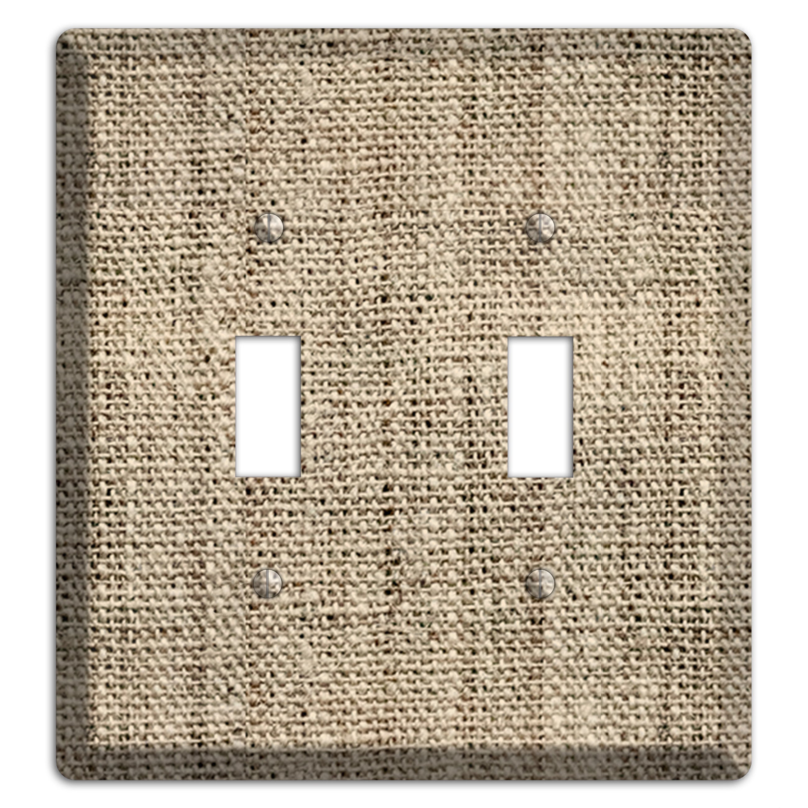 Hillary Burlap 2 Toggle Wallplate