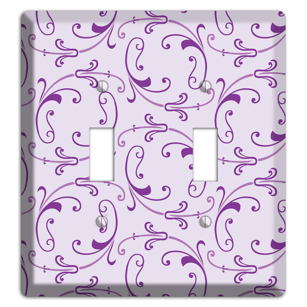 Lilac Victorian Sprig 2 Toggle Wallplate