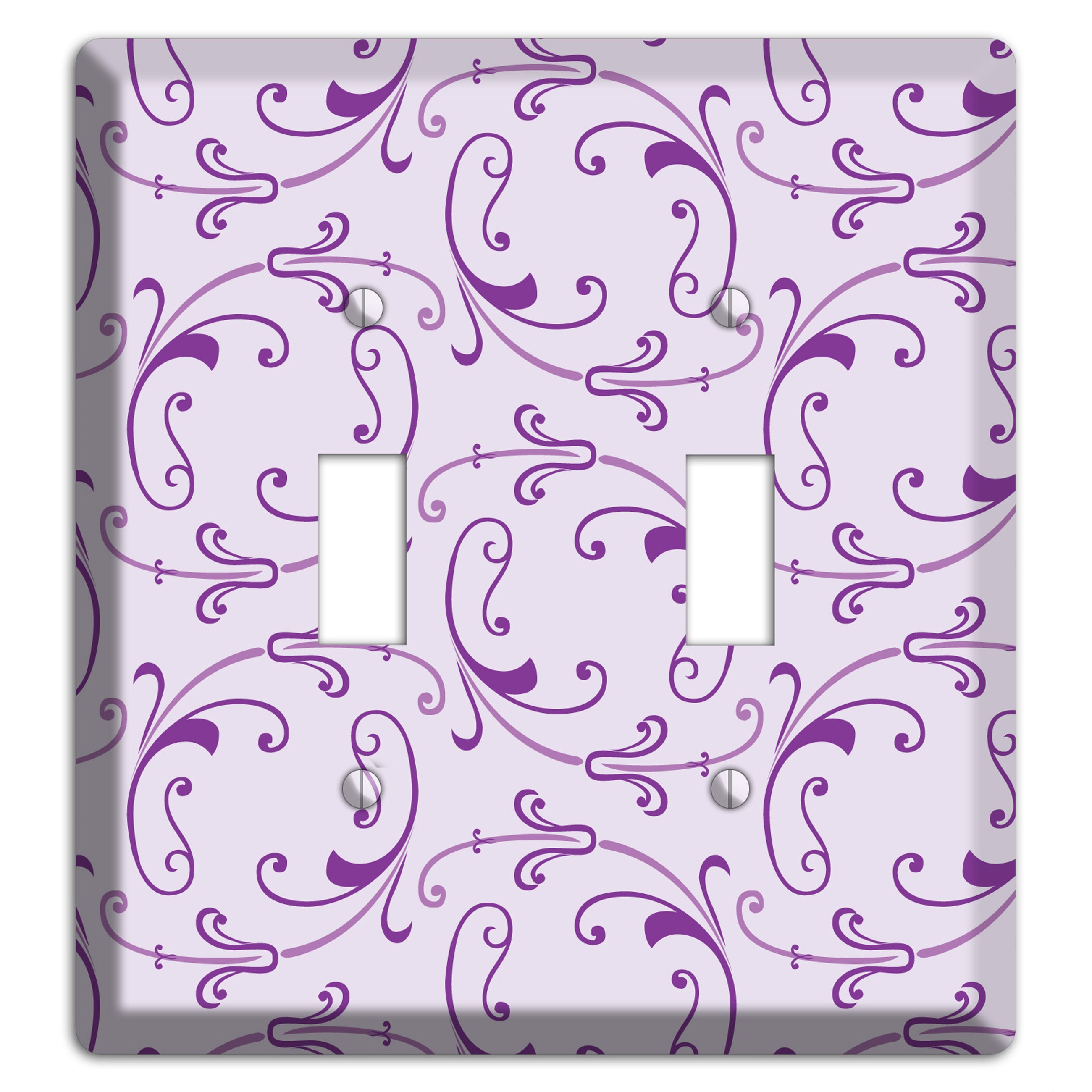 Lilac Victorian Sprig 2 Toggle Wallplate