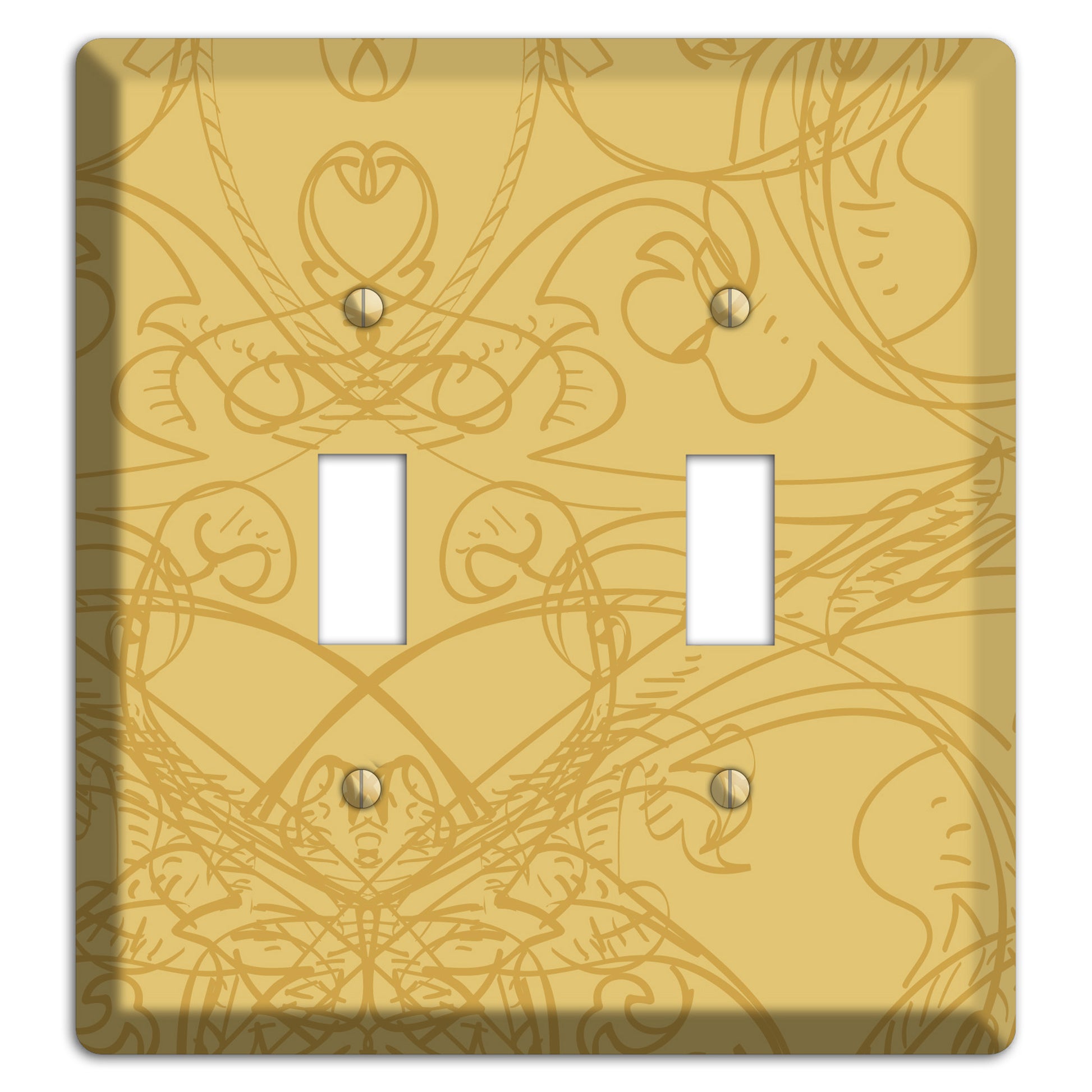 Beige Deco Sketch 2 Toggle Wallplate