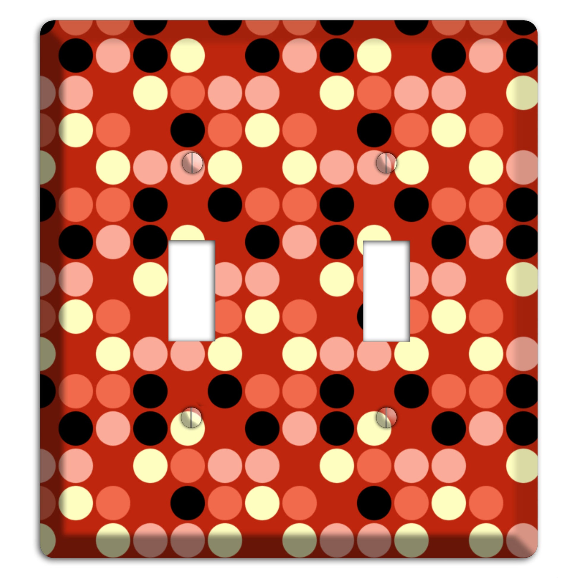 Multi Color Red Dots 2 Toggle Wallplate