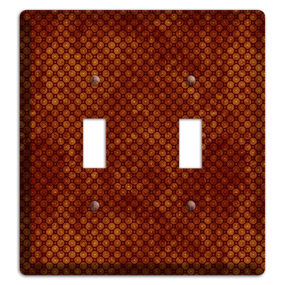 Maroon Tiny Circles 2 Toggle Wallplate