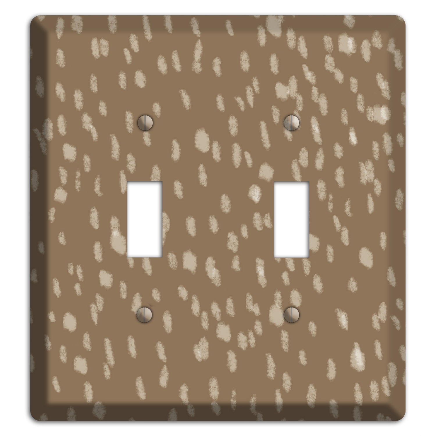 Brown and White Speckle 2 Toggle Wallplate