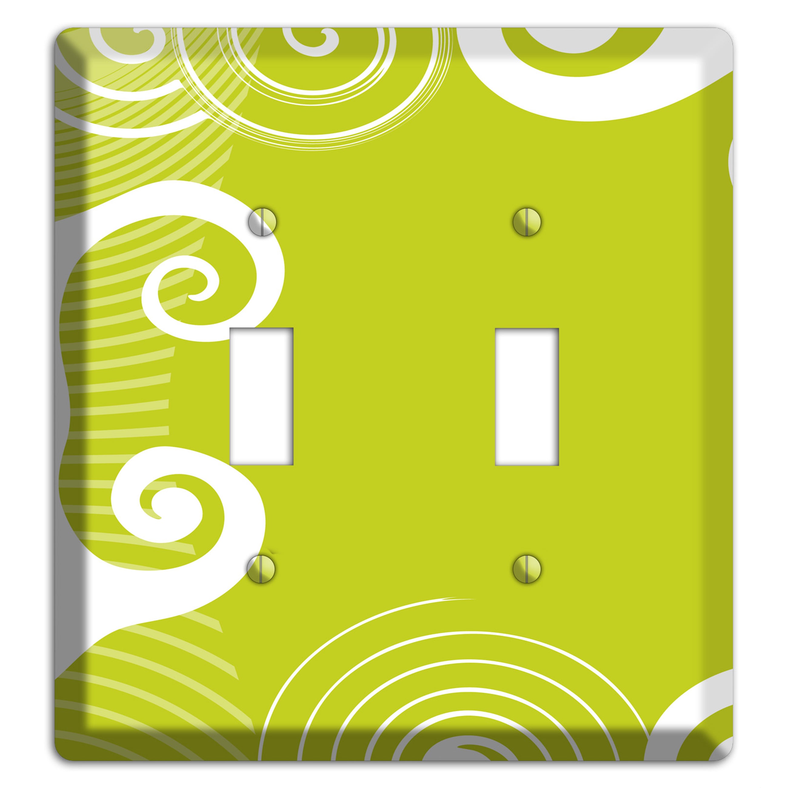 Abstract Green 2 Toggle Wallplate