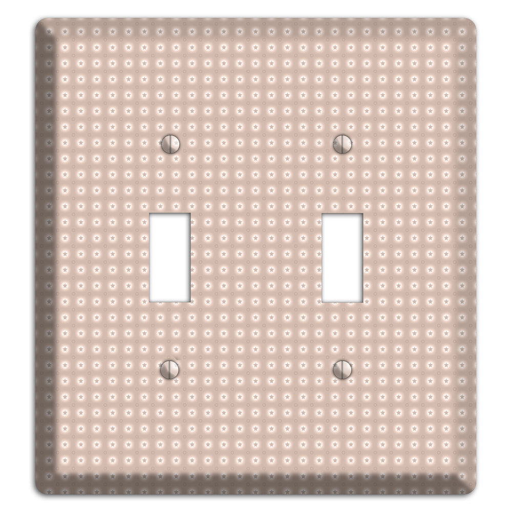 Beige with Circled Stars 2 Toggle Wallplate