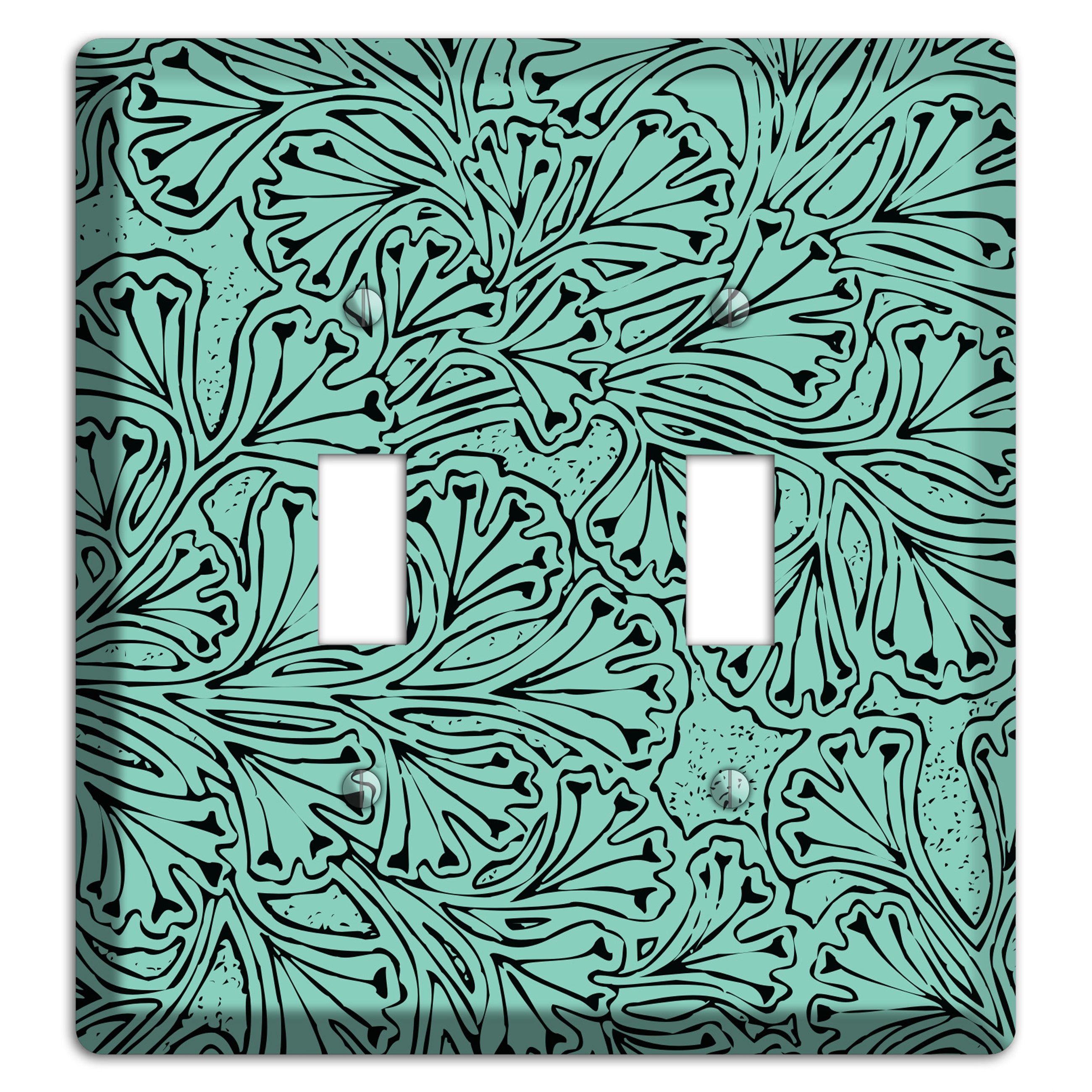 Deco Olive Interlocking Floral 2 Toggle Wallplate
