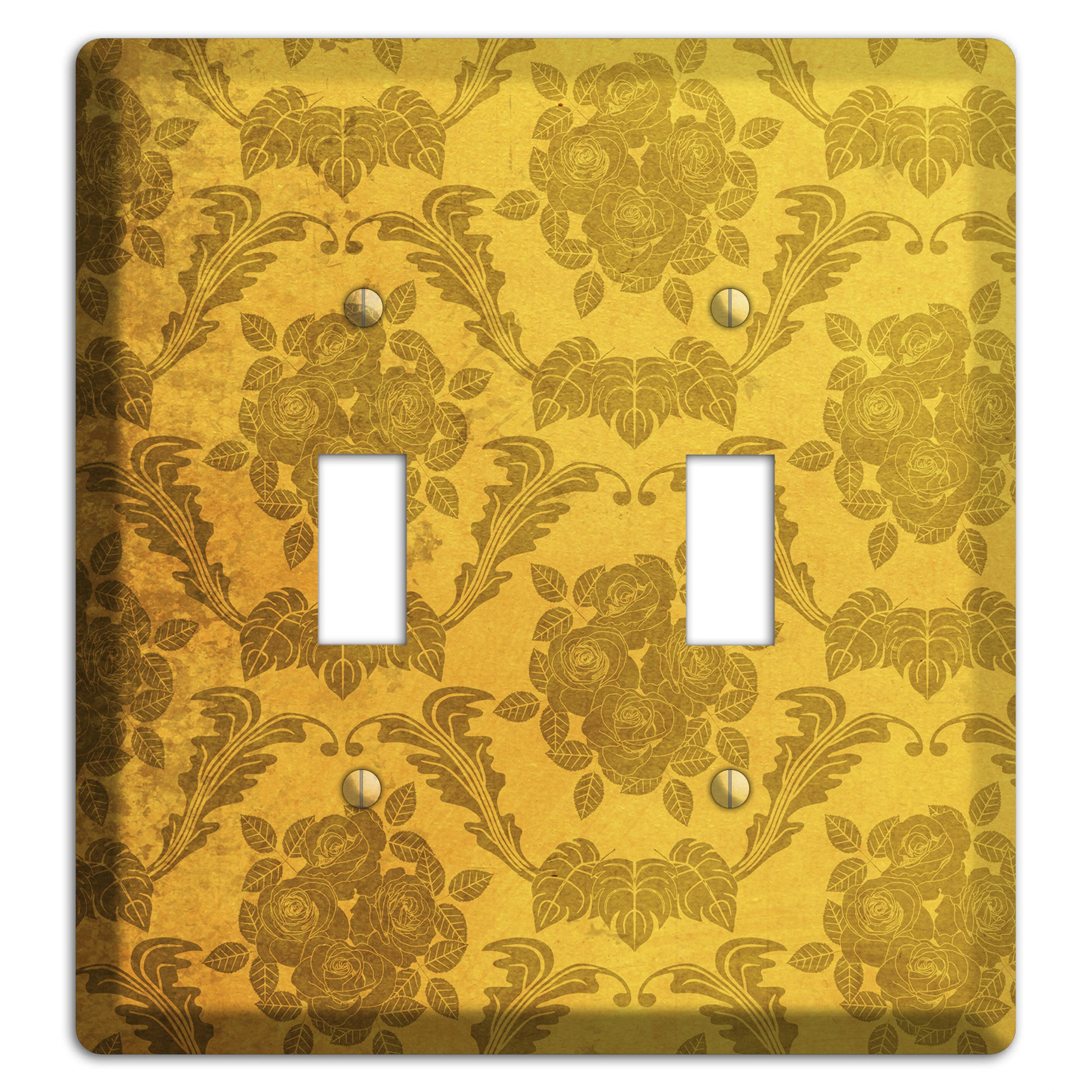 Tusock Vintage Rose Damask 2 Toggle Wallplate