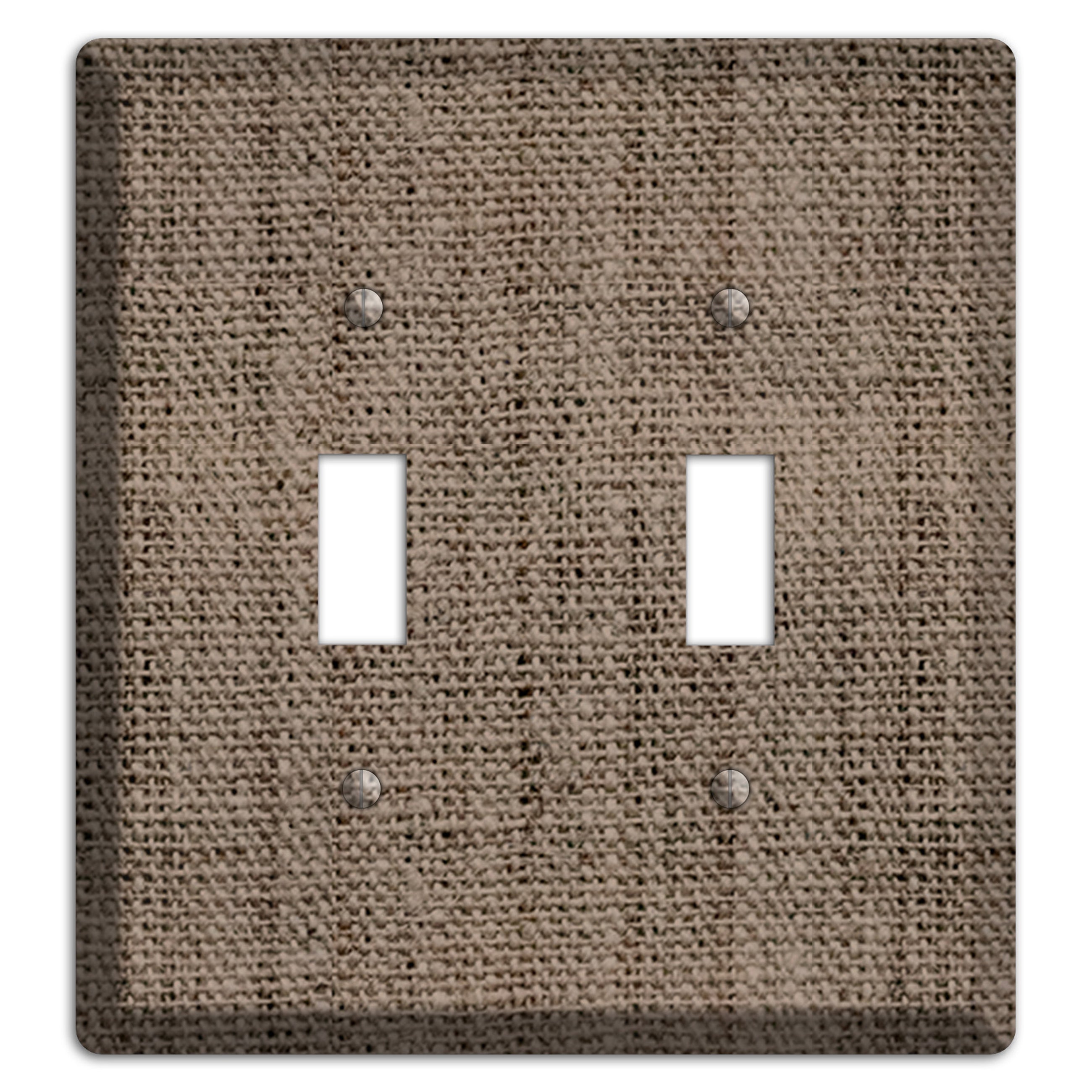 Coffee Burlap 2 Toggle Wallplate
