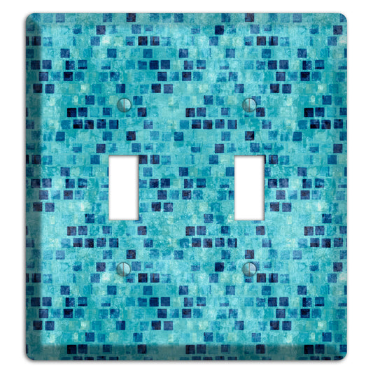 Turquoise Grunge Tile 2 Toggle Wallplate