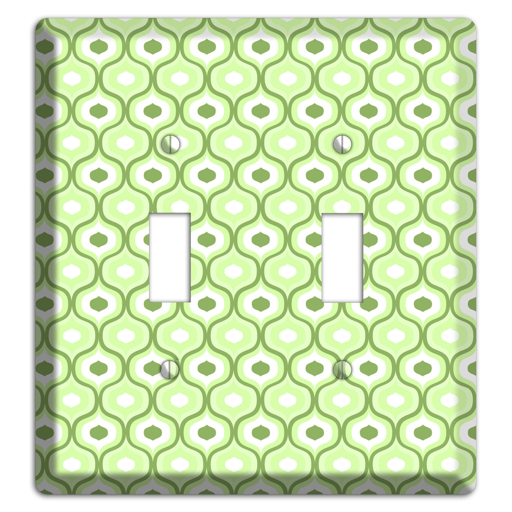 Multi Green Double Scallop 2 Toggle Wallplate