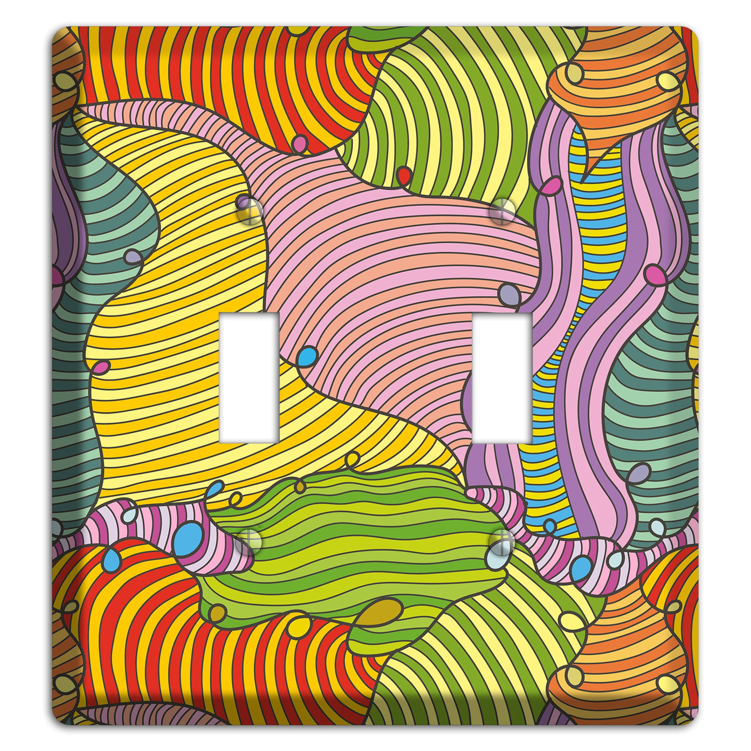 Retro Flourish 5 2 Toggle Wallplate