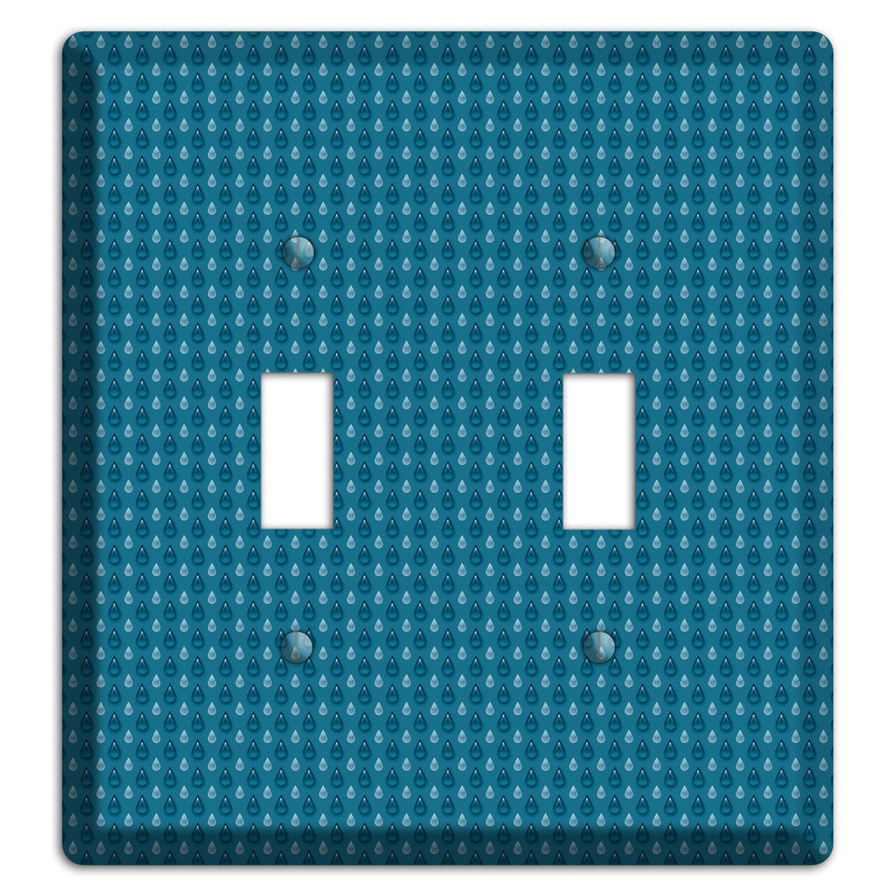 Blue Drops 2 Toggle Wallplate