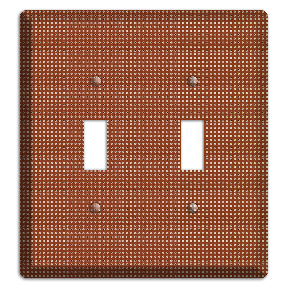 Maroon Weave 2 Toggle Wallplate