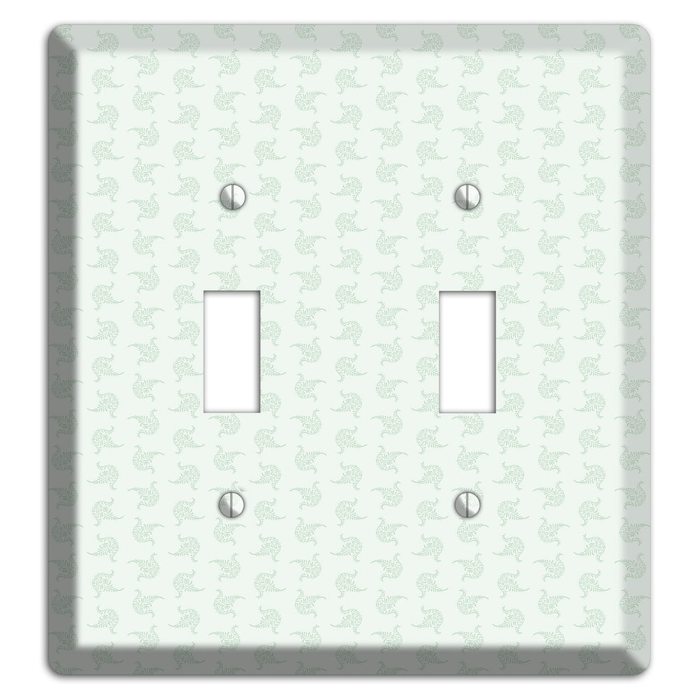 Mint Tiny Trefoil Cartouche 2 Toggle Wallplate