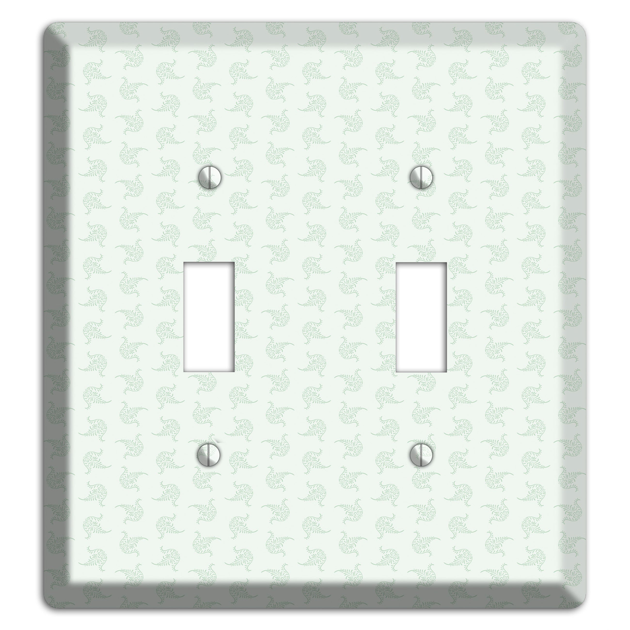 Mint Tiny Trefoil Cartouche 2 Toggle Wallplate