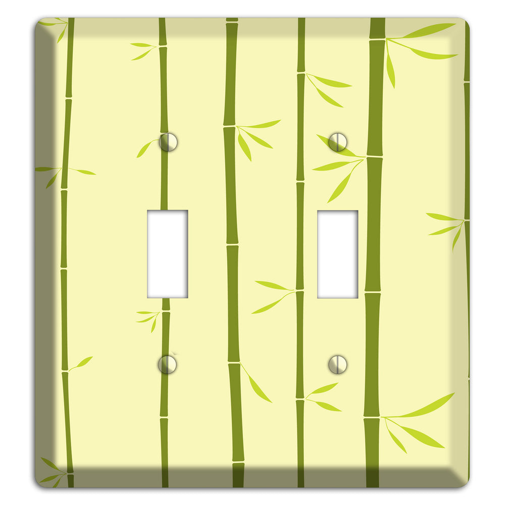 Yellow and Green Bamboo 2 Toggle Wallplate