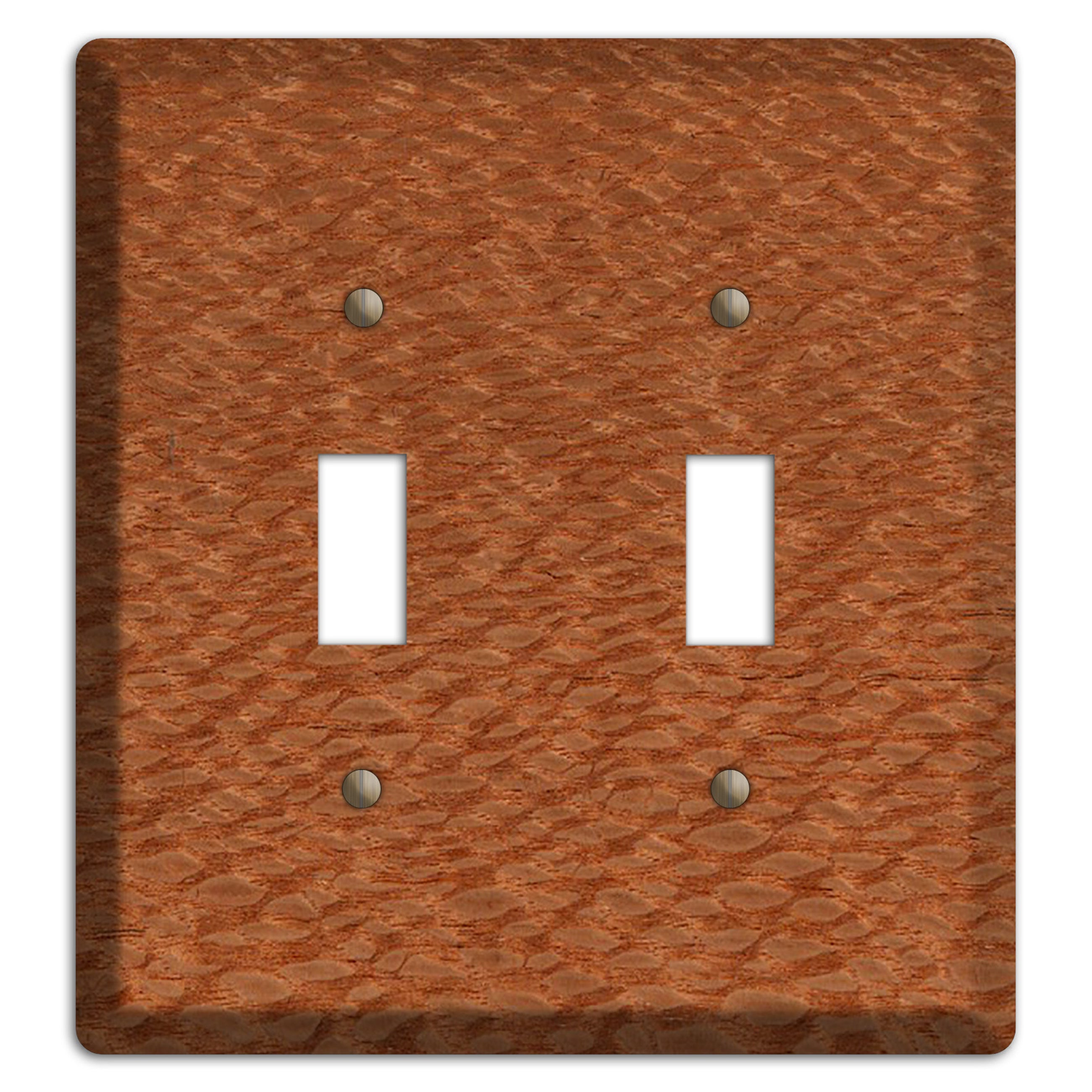 Lacewood Wood Double Toggle Switchplate