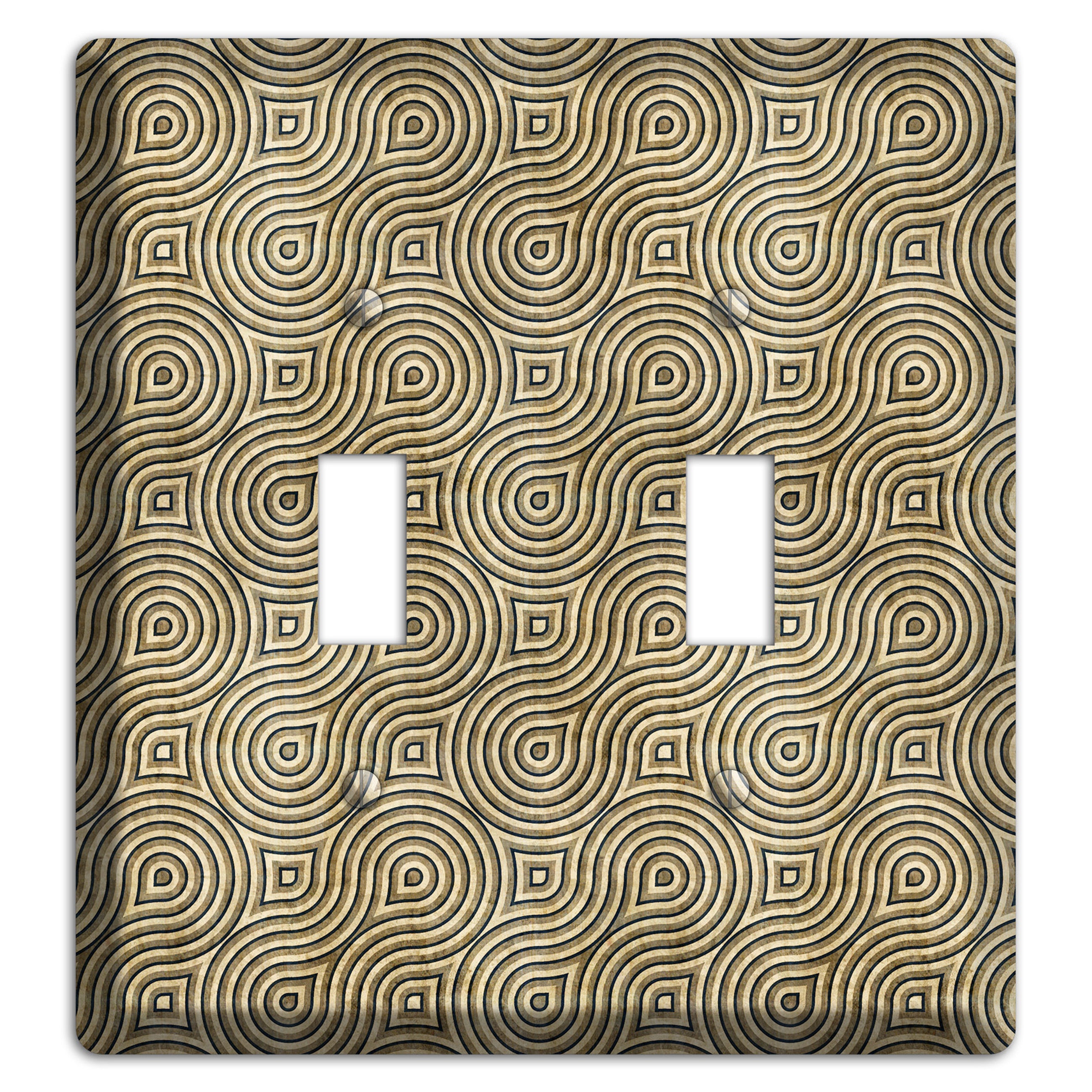 Olive Swirl 2 Toggle Wallplate