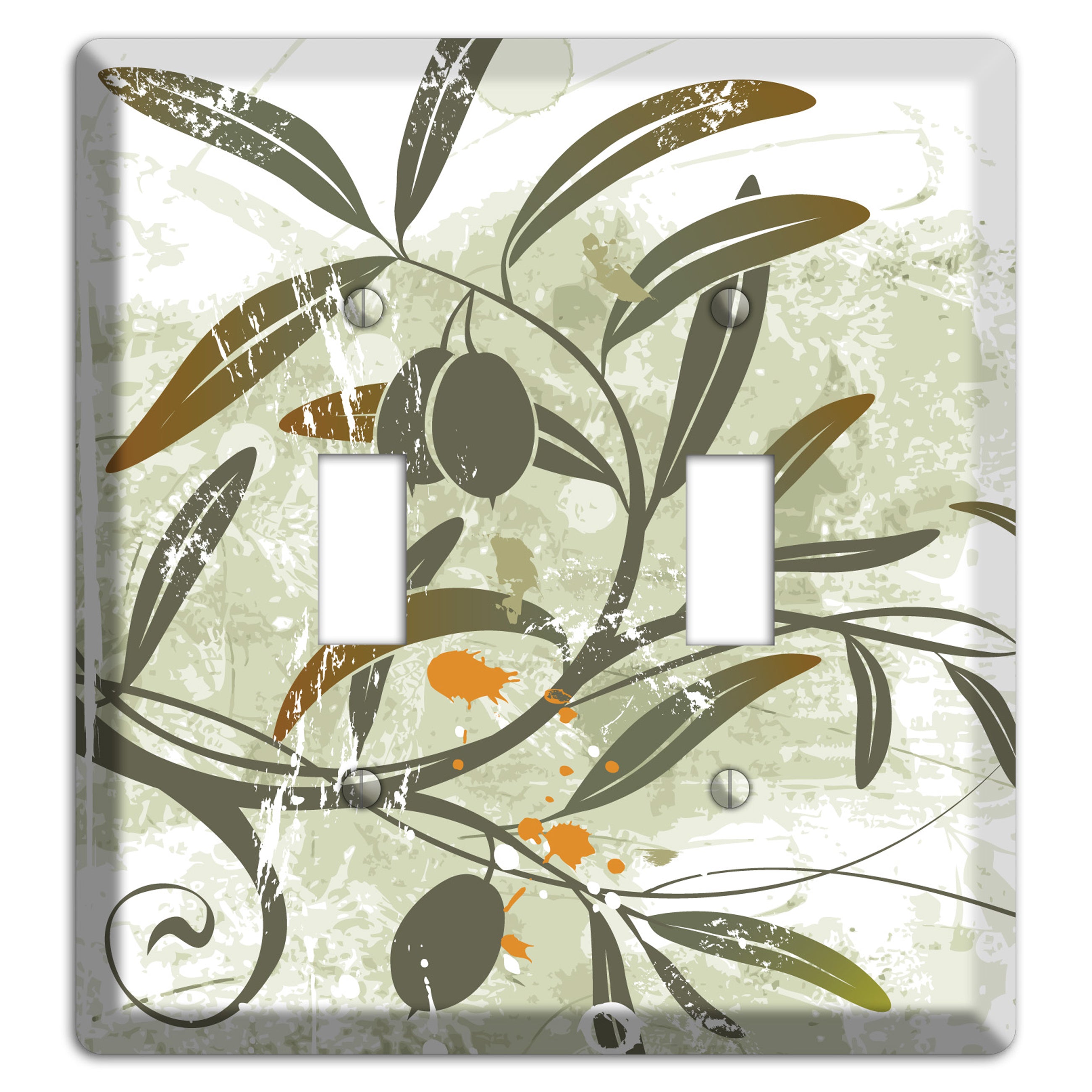 Green Olive Foliage 2 Toggle Wallplate