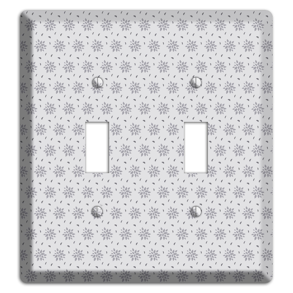 Multi Grey Calico 2 Toggle Wallplate