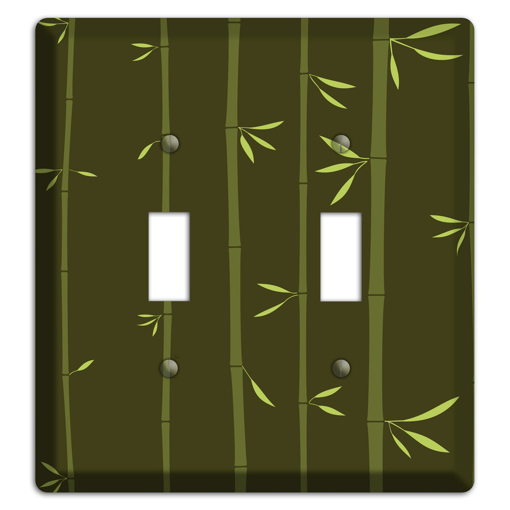 Dark Green Bamboo 2 Toggle Wallplate