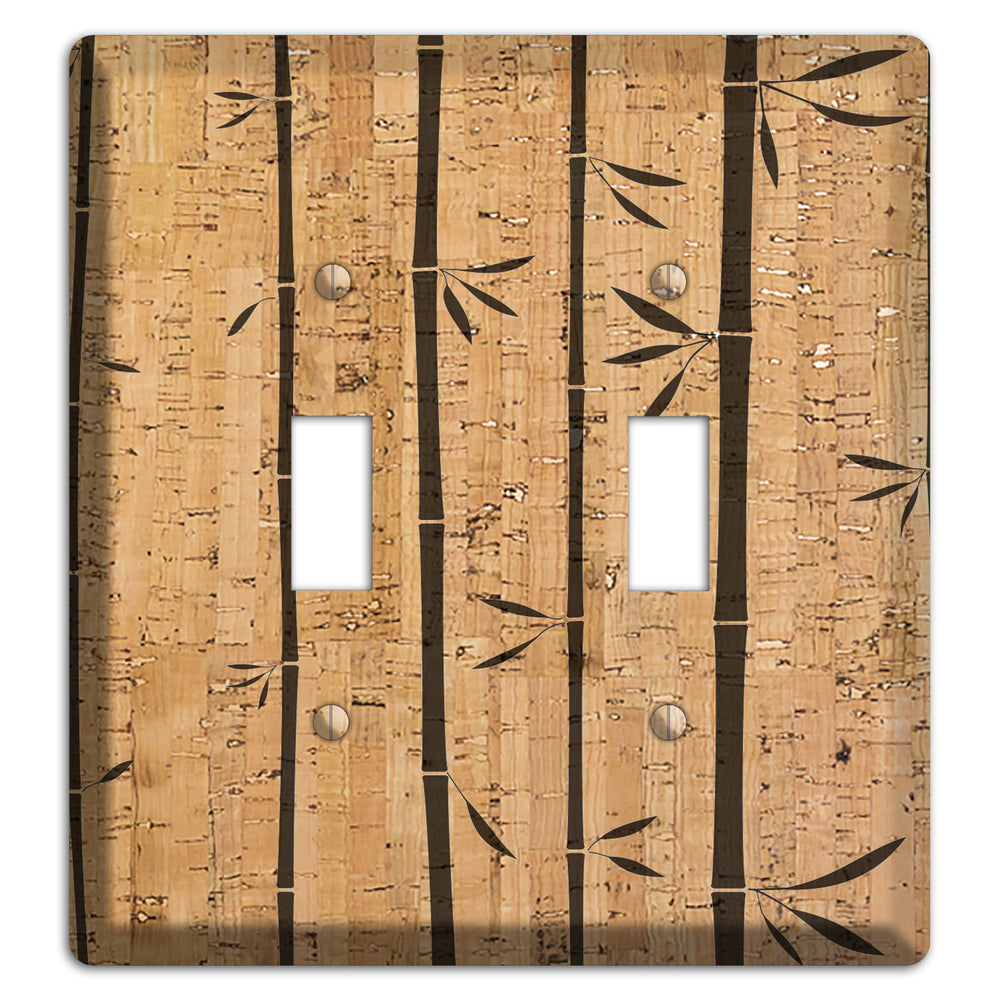 Bamboo Cork 2 Toggle Wallplate