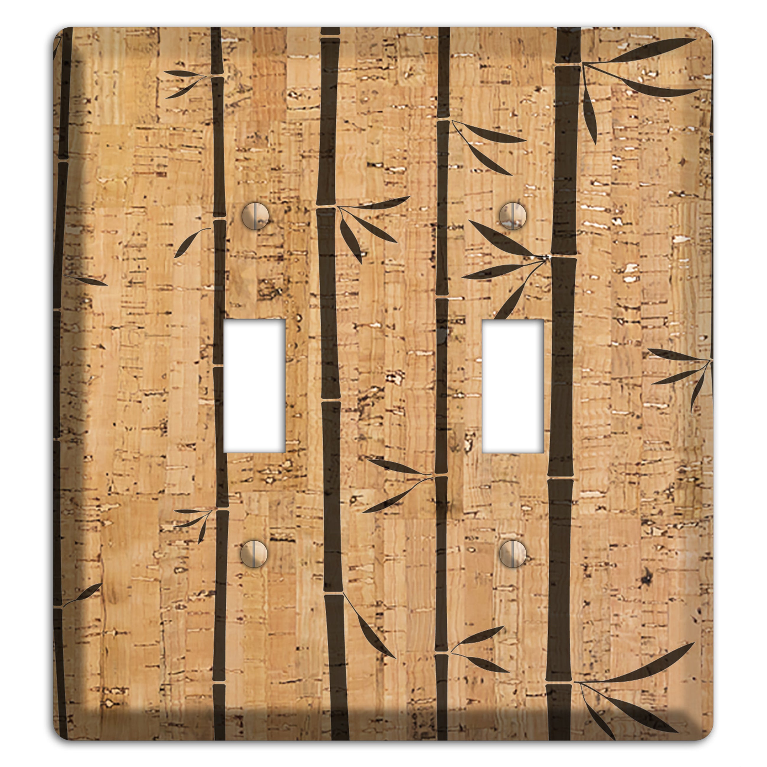 Bamboo Cork 2 Toggle Wallplate