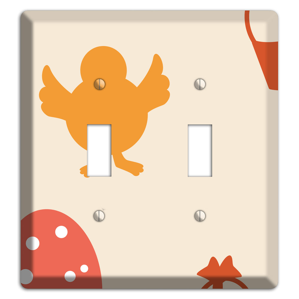 Yellow Chick 2 Toggle Wallplate