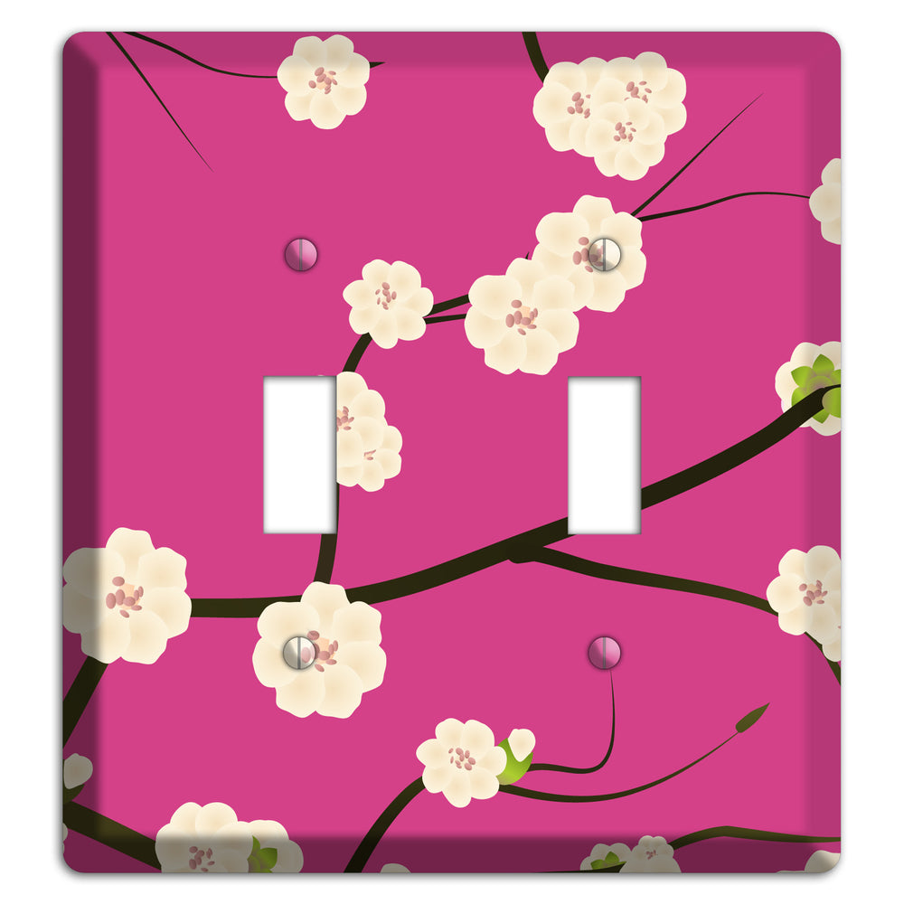 Pink Cherry Blossoms 2 Toggle Wallplate