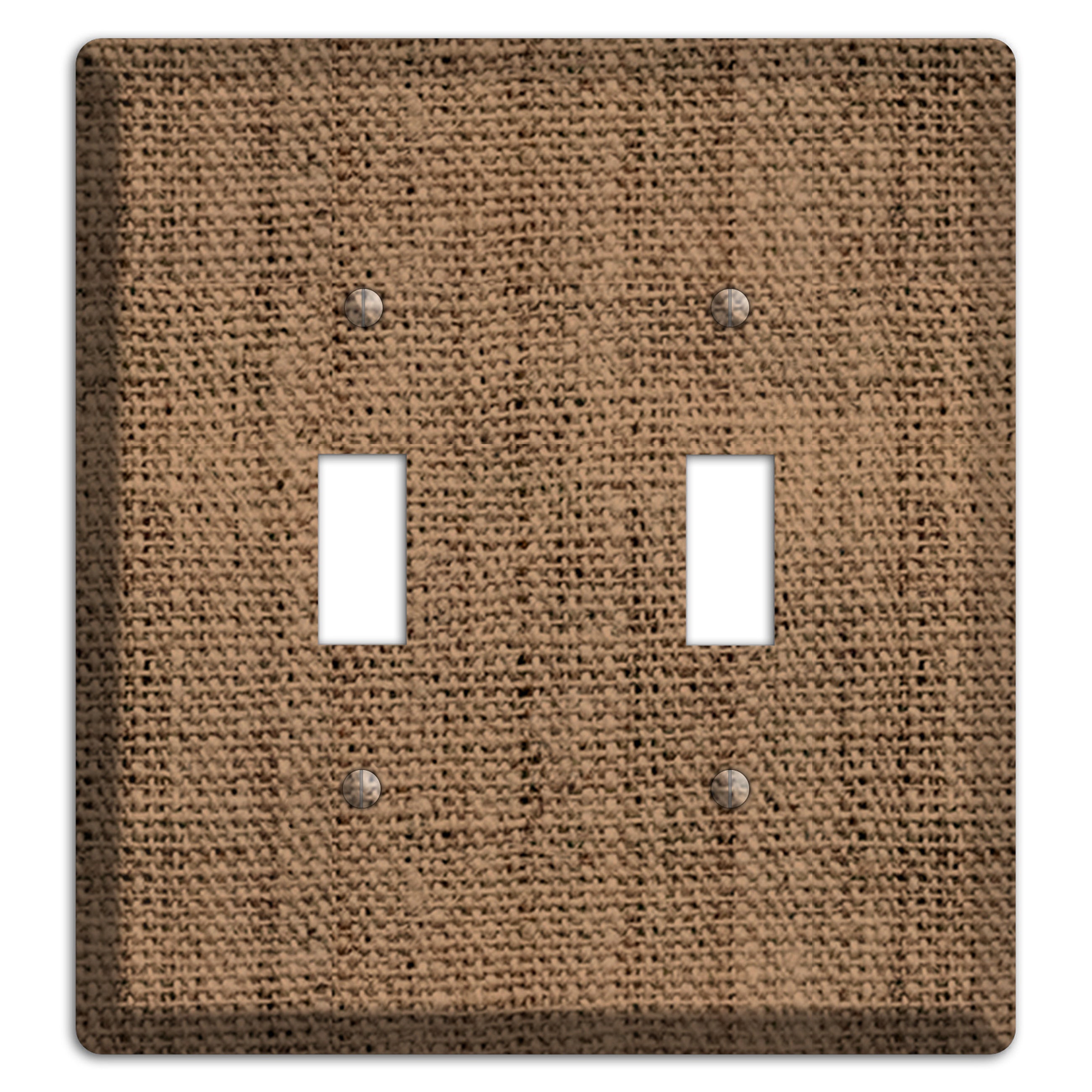Beaver Burlap 2 Toggle Wallplate