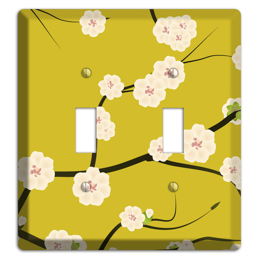 Yellow Chery Blossoms 2 Toggle Wallplate