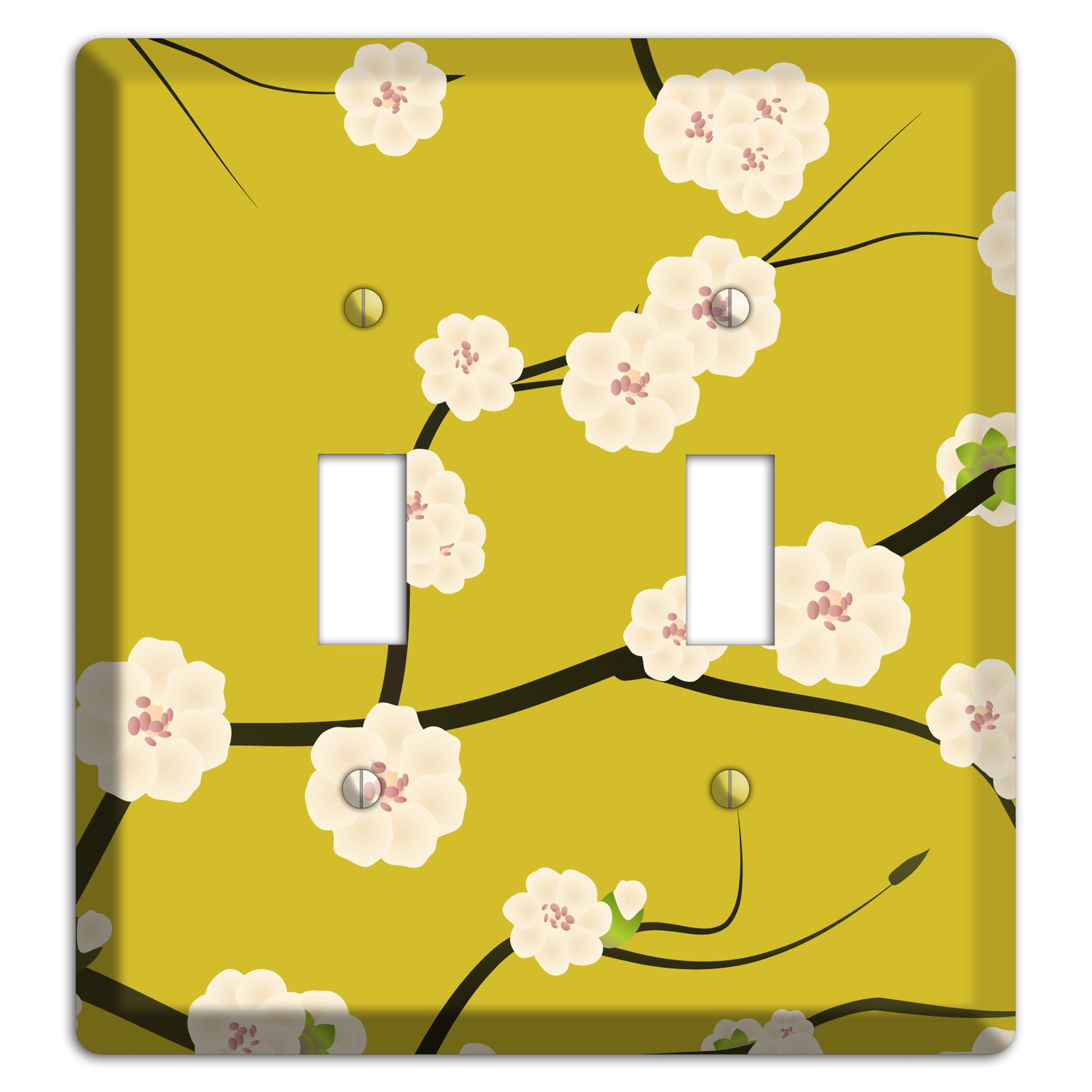 Yellow Chery Blossoms 2 Toggle Wallplate